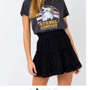 Princess Polly Madalaine Black Mini Skirt